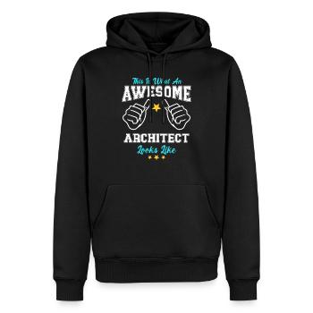 This Is What An Awesome Architect Looks Like - Männer Premium Bio Hoodie - Schwarz - Vorne - Nico (187cm)