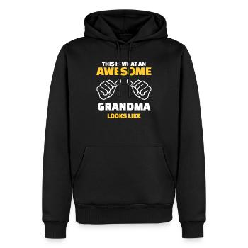 This Is What An Awesome Grandma Looks Like - Men’s Premium Organic Hoodie - black - Front - Nico (187cm)