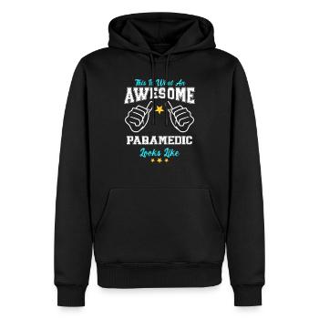 Voici à quoi ressemble un ambulancier paramédical génial - Sweat à capuche Premium bio Homme - noir - Devant - Nico (187cm)