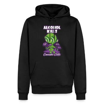 Alcohol Kills Cannabis Chills Weed Smoking Pothead - Männer Premium Bio Hoodie - Schwarz - Vorne - Nico (187cm)