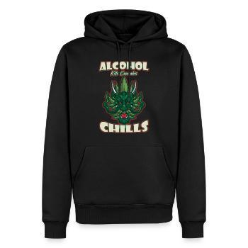 Alcohol Kills Cannabis Chills Weed Smoking Pothead - Männer Premium Bio Hoodie - Schwarz - Vorne - Nico (187cm)