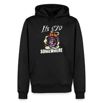 C’est 420 Somewhere Cannabis Weed Smoking THC Ganja - Sweat à capuche Premium bio Homme - noir - Devant - Nico (187cm)