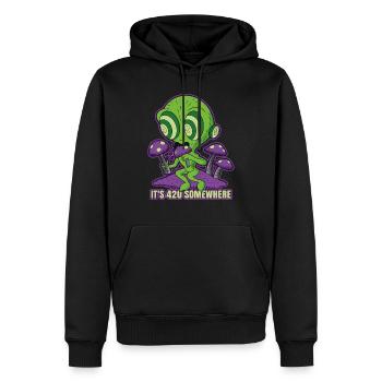 C’est 420 Somewhere Cannabis Weed Smoking THC Ganja - Sweat à capuche Premium bio Homme - noir - Devant - Nico (187cm)