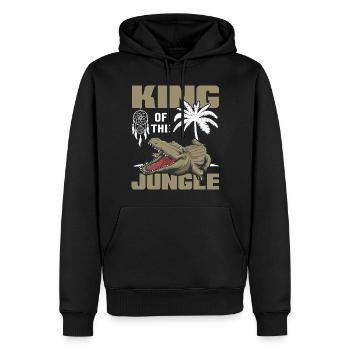 Jungle de noix de sauvage Survie de la jungle Alligator - Sweat à capuche Premium bio Homme - noir - Devant - Nico (187cm)