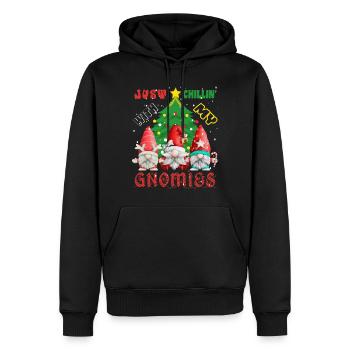 Einfach chillen mit meinen Gnomien - Männer Premium Bio Hoodie - Schwarz - Vorne - Nico (187cm)