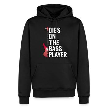 Bassgitarre Musiker reserviert für den Bassisten - Männer Premium Bio Hoodie - Schwarz - Vorne - Nico (187cm)