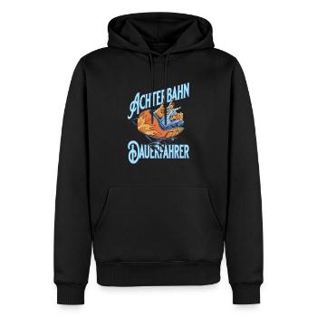Achterbahn Dauerfahrer Kirmes Jahrmarkt Fan - Männer Premium Bio Hoodie - Schwarz - Vorne - Nico (187cm)
