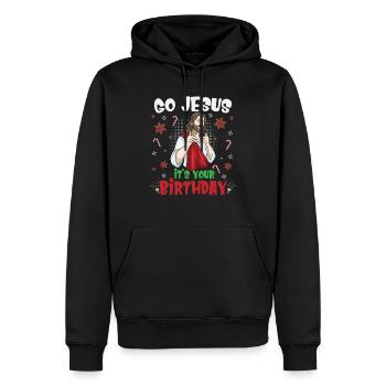 Christ Religious Jesus Birthday Party Xmas Gift - Männer Premium Bio Hoodie - Schwarz - Vorne - Nico (187cm)