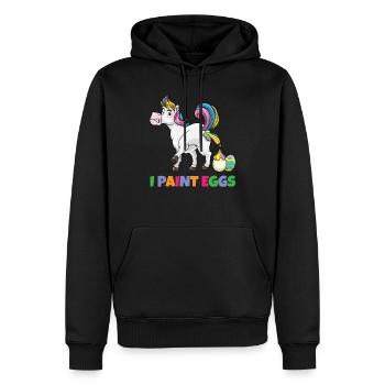 I Paint Eggs Funny Easter Unicorn Easter Eggs - Männer Premium Bio Hoodie - Schwarz - Vorne - Nico (187cm)