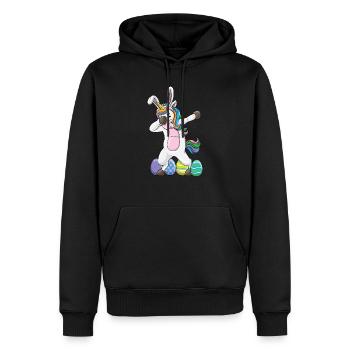 Dabbing Unicorn Easter Rabbit Dab Dance Easter Egg - Männer Premium Bio Hoodie - Schwarz - Vorne - Nico (187cm)