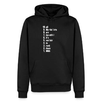 Mma Artiste Martial Arts Martiaux Cadeau - Sweat à capuche Premium bio Homme - noir - Devant - Nico (187cm)
