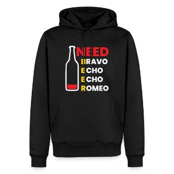 I need Beer - Men’s Premium Organic Hoodie - black - Front - Nico (187cm)