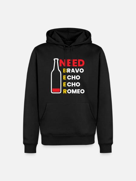I need Beer - Men’s Premium Organic Hoodie - black