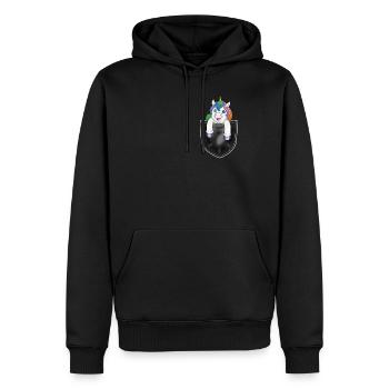 Conte de fées Créature mythique Licorne Fan Idée cadeau - Sweat à capuche Premium bio Homme - noir - Devant - Nico (187cm)