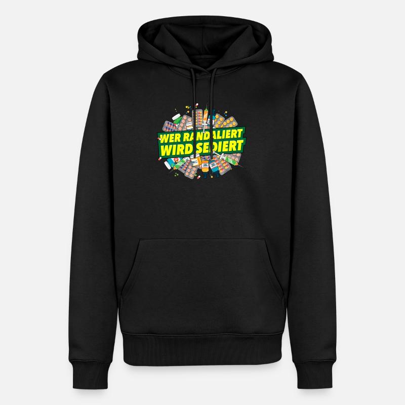 altenpflege sarkasmus pflegekräfte geschenkidee - Männer Premium Bio Hoodie - Schwarz
