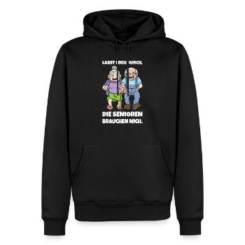 lustige sprüche altenpflege krankenpflege geschenk - Männer Premium Bio Hoodie - Schwarz - Vorne - Nico (187cm)