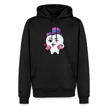 Zahnarzt Zahnärztin Zahnmedizin Kieferorthopäde - Männer Premium Bio Hoodie - Schwarz - Vorne - Nico (187cm)