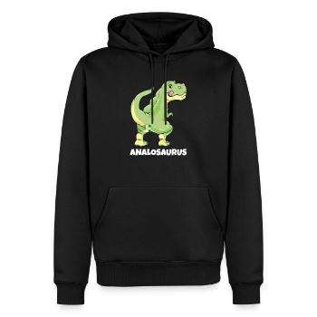Analosaurus T-Rex Pervers Lgbtq Sprüche Geschenk - Männer Premium Bio Hoodie - Schwarz - Vorne - Nico (187cm)