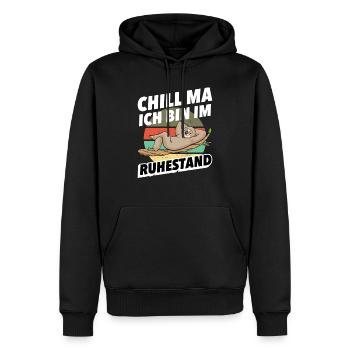 Renter Sprüche Lustige Ruhestand Gechenke - Männer Premium Bio Hoodie - Schwarz - Vorne - Nico (187cm)