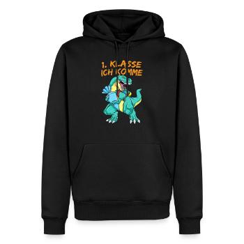 Lustige Geschenke Erste Klasse Einschulung - Männer Premium Bio Hoodie - Schwarz - Vorne - Nico (187cm)