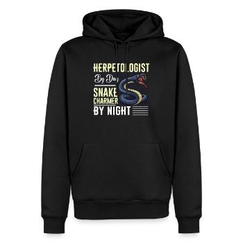 Herpetologie Schlangen Reptilien Geschenkidee - Männer Premium Bio Hoodie - Schwarz - Vorne - Nico (187cm)