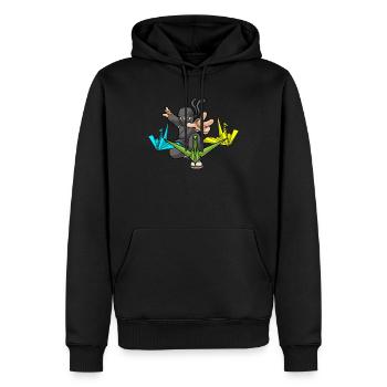Origami Japan Papier Falten Polygon Ninja - Männer Premium Bio Hoodie - Schwarz - Vorne - Nico (187cm)