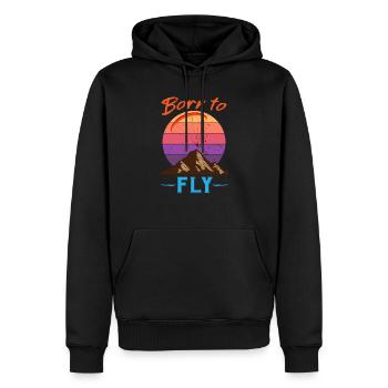Funny Paragliding Pilot Gift Idea - Men’s Premium Organic Hoodie - black - Front - Nico (187cm)