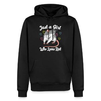 Funny Rat Owner Rodent Lover Gift Idea - Men’s Premium Organic Hoodie - black - Front - Nico (187cm)