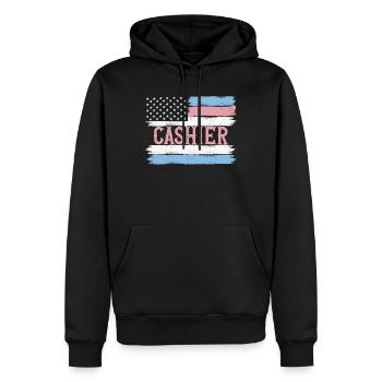 US Pride Retailer Retail Manager Gift Idea - Männer Premium Bio Hoodie - Schwarz - Vorne - Nico (187cm)