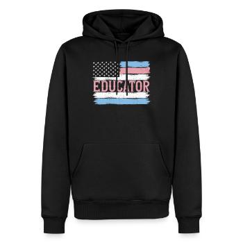 Idée cadeau pour enseignant de maternelle de la fierté américaine - Sweat à capuche Premium bio Homme - noir - Devant - Nico (187cm)