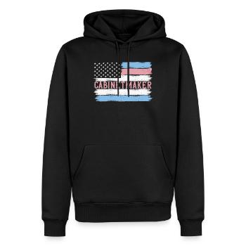 Idée cadeau de menuiserie US Pride Carpenter - Sweat à capuche Premium bio Homme - noir - Devant - Nico (187cm)