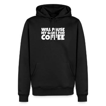 Gamer Gaming Nerd Coffee Lover Gift - Männer Premium Bio Hoodie - Schwarz - Vorne - Nico (187cm)
