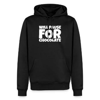 Funny Humorous Ironic Chocolate Lover Gift - Männer Premium Bio Hoodie - Schwarz - Vorne - Nico (187cm)