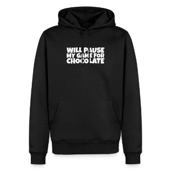 Gamer Gaming Nerd Chocolate Lover Gift - Männer Premium Bio Hoodie - Schwarz - Vorne - Nico (187cm)