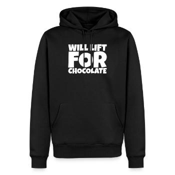 Weightlifter Fitness Forklift Chocolate Lover Gift - Männer Premium Bio Hoodie - Schwarz - Vorne - Nico (187cm)