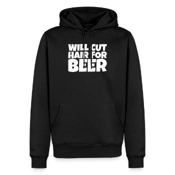 Hair Stylist Barber Hairdresser Beer Lover Gift - Männer Premium Bio Hoodie - Schwarz - Vorne - Nico (187cm)