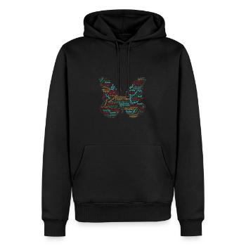 Tee graphique papillon avec conception de motifs de mots. - Sweat à capuche Premium bio Homme - noir - Devant - Nico (187cm)