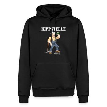 Glück Auf Bergbau Sprüche Biertrinker Geschenk - Männer Premium Bio Hoodie - Schwarz - Vorne - Nico (187cm)