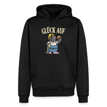 Bier Liebhaber Bergbau Sprüche Bergmann Geschenk - Männer Premium Bio Hoodie - Schwarz - Vorne - Nico (187cm)