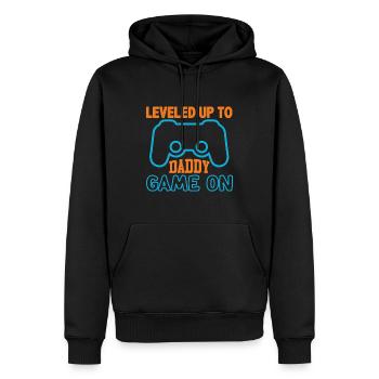 Dad Level Unlocked - Niveau jusqu’à Daddy Loading - Sweat à capuche Premium bio Homme - noir - Devant - Nico (187cm)