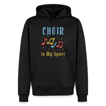 Funny Choir est mon sport Choristes Choristes Chanteur - Sweat à capuche Premium bio Homme - noir - Devant - Nico (187cm)