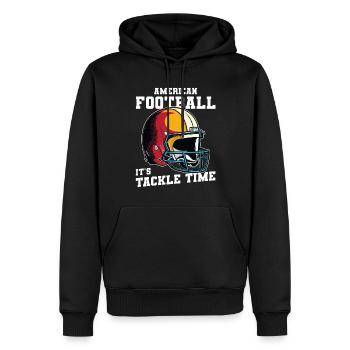 Casque de football américain - Sweat à capuche Premium bio Homme - noir - Devant - Nico (187cm)