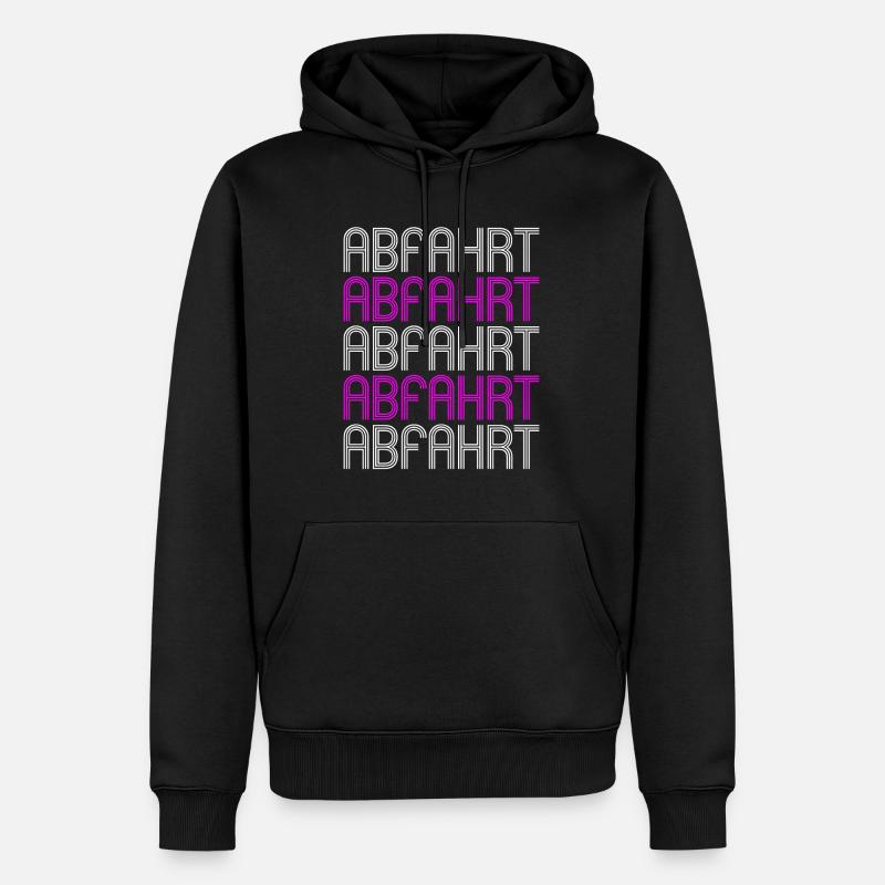 Abfahrt - Männer Premium Bio Hoodie - Schwarz