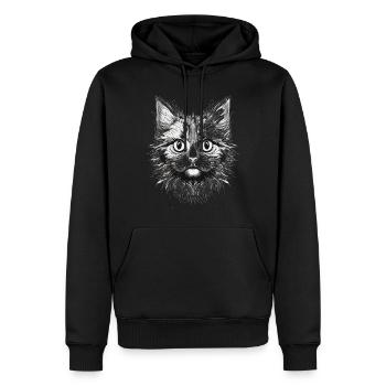 Maine-Coon-Katze Maine-Coon Katze Maincoon - Männer Premium Bio Hoodie - Schwarz - Vorne - Nico (187cm)