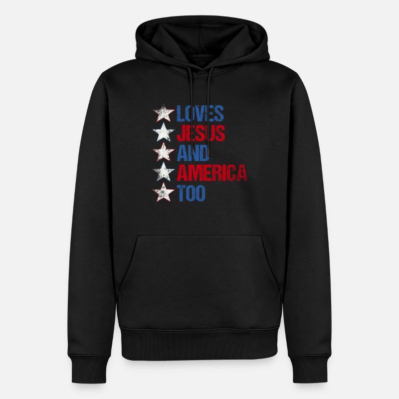 Jésus Amour - Sweat à capuche Premium bio Homme - noir