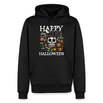 Halloween Happy Halloween - Männer Premium Bio Hoodie - Schwarz - Vorne - Nico (187cm)