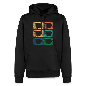 Akkordeon - Männer Premium Bio Hoodie - Schwarz - Vorne - Nico (187cm)