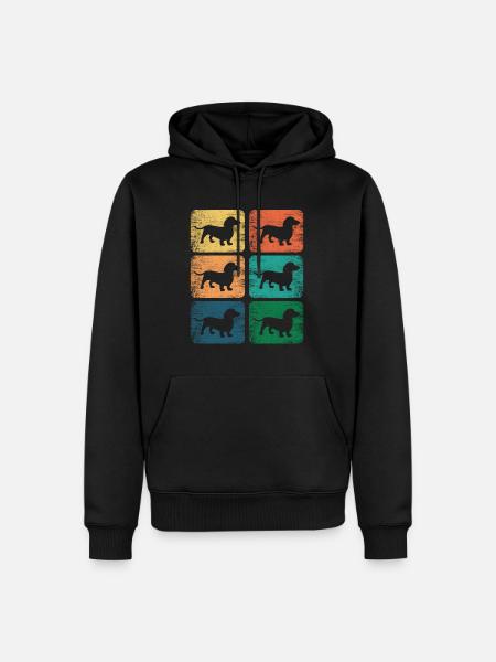 Teckel - Sweat à capuche Premium bio Homme - noir