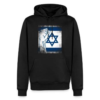 Israel - Men’s Premium Organic Hoodie - black - Front - Nico (187cm)