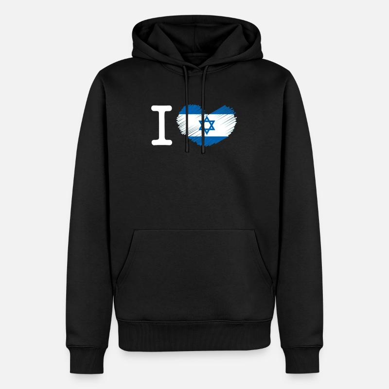 Israël - Sweat à capuche Premium bio Homme - noir